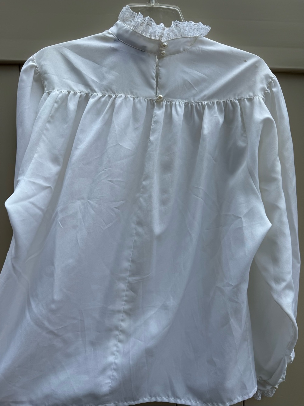 VTG Lady Manhattan White Blouse size 14 - Picture 9 of 14